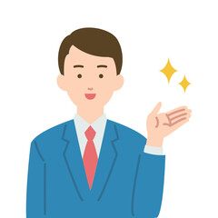 スーツを着た男性のイラスト