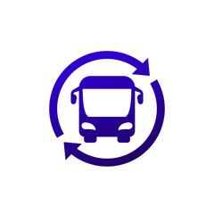 bus icon, regular transport vector