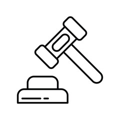 Law icon with white background vector stock illustration