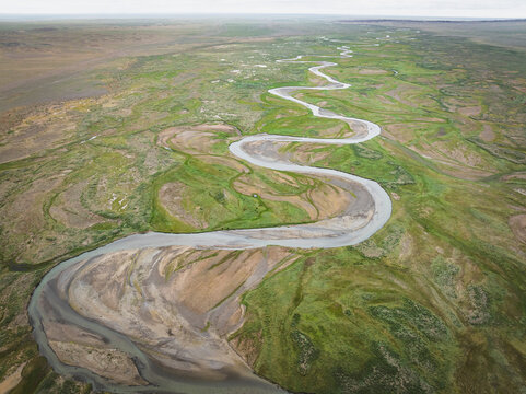 gobi desert from aerial view
