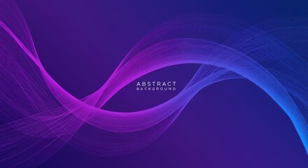 Naklejka premium Abstract background with flowing lines in shades of purple and blue.