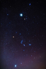 Obraz premium Orion constellation and Milky Way stars.