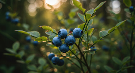 blueberries in the forest