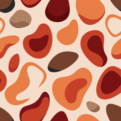 Abstract organic shapes pattern in warm earth tones