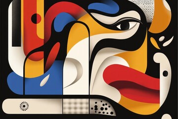 Obraz premium Costa Rica map contour filled with abstract forms, seeds, and grains