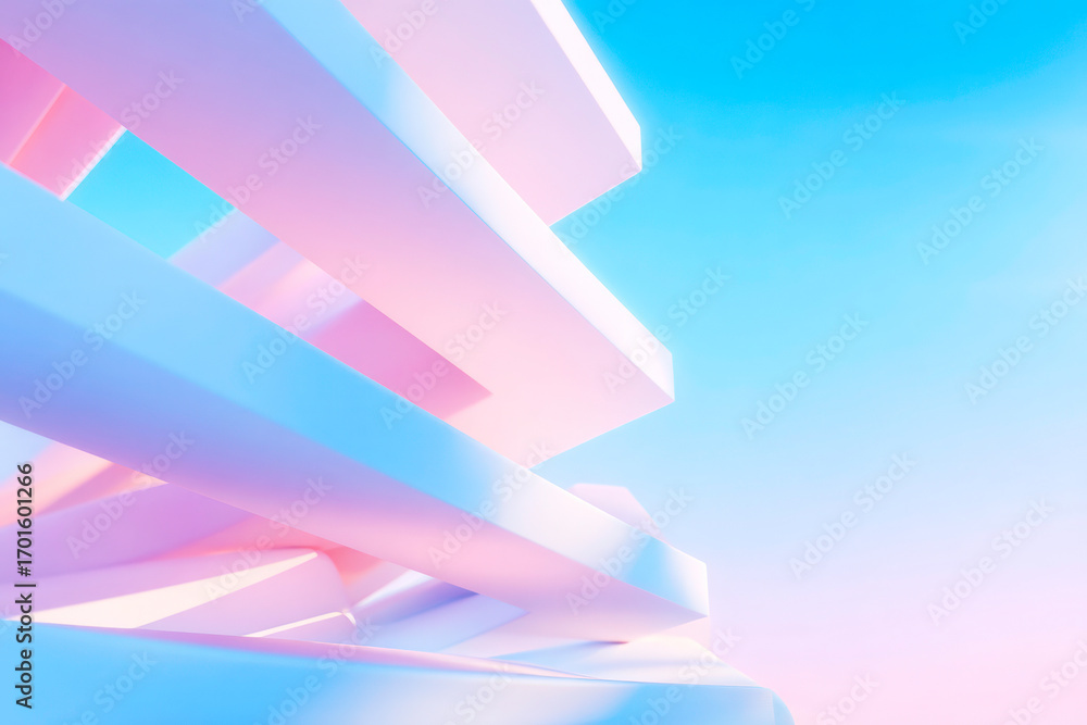 Poster a clean abstract geometric background with subtle angled blue lines on a light gradient display