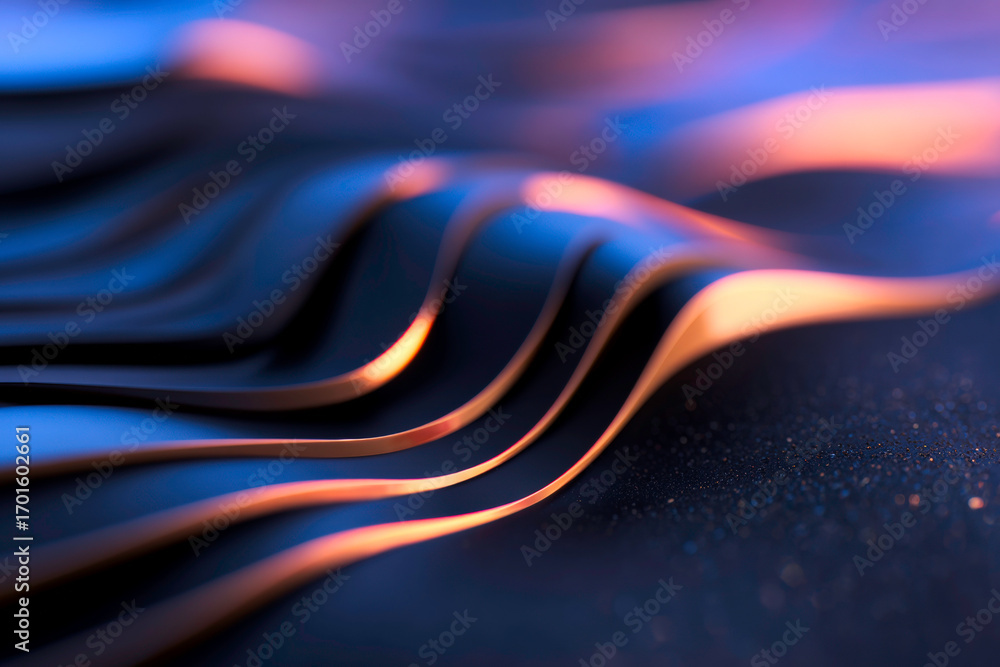 Poster a modern abstract image with a topographyinspired pattern of elegant lines on a metallic silver and 