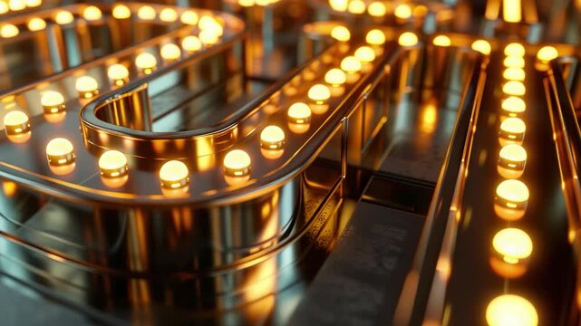 A group of lights sitting on top of a table with a simple background