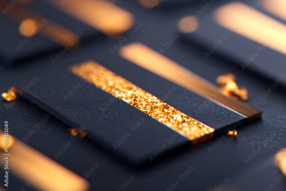 Poster a sophisticated abstract geometric design featuring sleek diagonal lines and subtle golden details