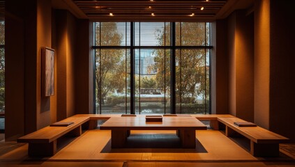 Modern Japanese-style waiting room