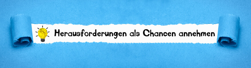 Herausforderungen als Chancen annehmen