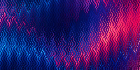 Fototapeta premium Abstract wavy pattern with vibrant blue and pink neon lights creating a futuristic and energetic feel