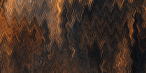 Abstract wavy texture with warm golden and dark brown hues