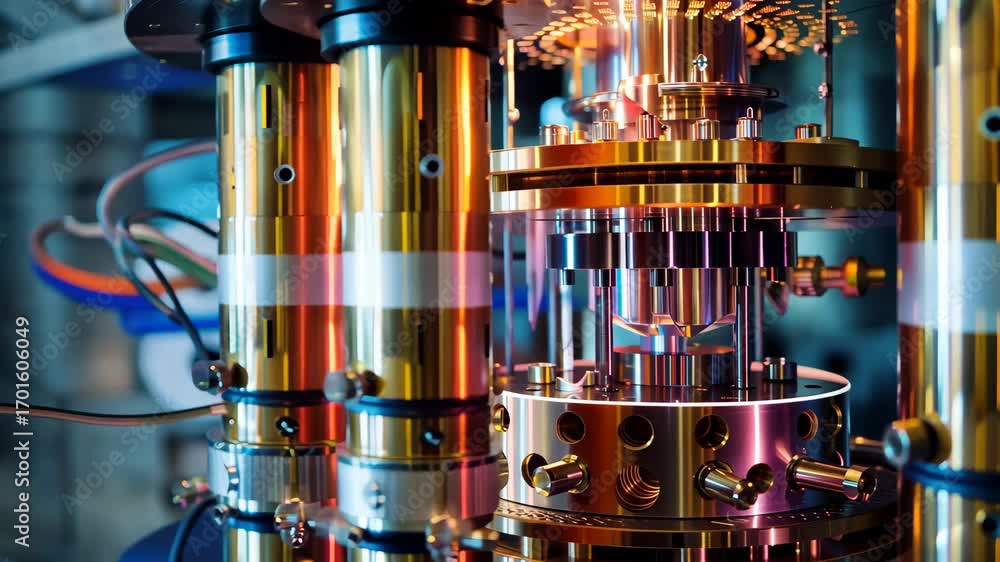 Poster advanced mechanical components in a high-tech laboratory showcasing intricate designs and innovative