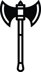 Line axe icon.