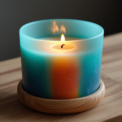 Candles, colored candles, rainbow candles, brightness, candlelight, flames Generative AI