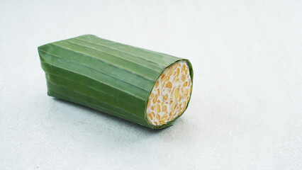 Raw Tempeh or Tempe, Indonesian traditional food, made from fermented soybeans.