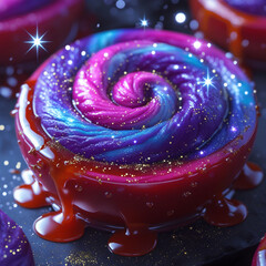 Desserts, sweets, food, jelly, whipped cream Generative AI