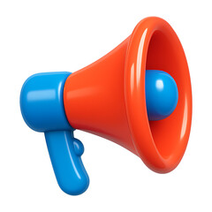 Modern 3D Loudspeaker Symbol Isolated on a Transparent Background