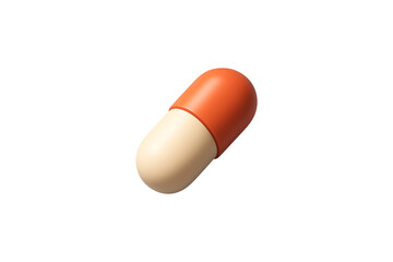 3D Capsule Pill Medicine Isolated on a Transparent Background