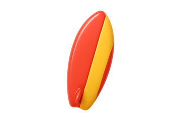 3D Rugby Ball Icon Isolated on a Transparent Background