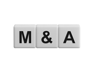 M&A - concept waiting for mergers and acquisitions.Supports PNG files with transparent backgrounds.