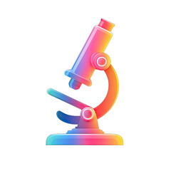 Vibrant, colorful microscope graphic