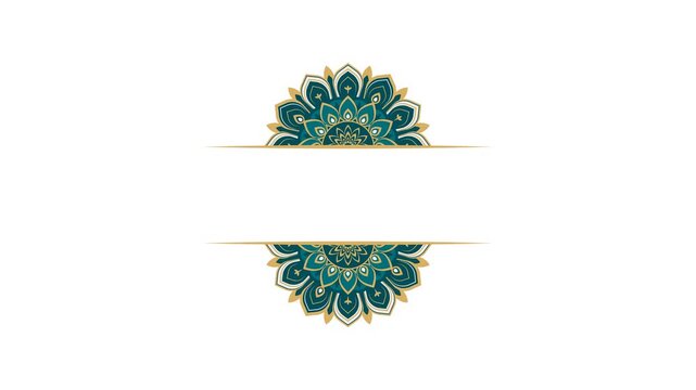 Loopable Seamless Islamic Mandala Animation on White Background
