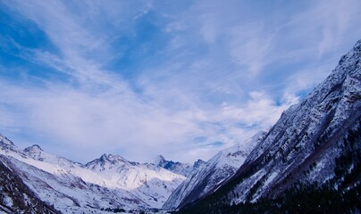 Spiti Vlley Himalayan mountains in winter