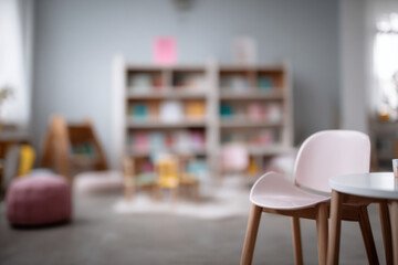 cozy and harmonious children room rental contract with ar conditions displayed as blurred white text bars