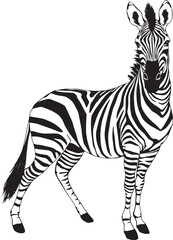 Zebra illustration. Hand drawn vector illustration
