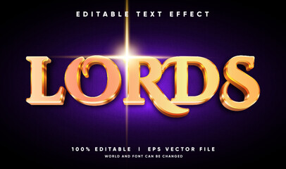ords luxury 3d vector text effect with modern style