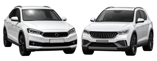 Modern White Luxury SUV PNG