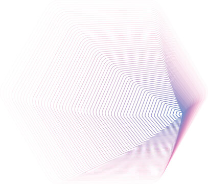 Abstract Line Art Swirl Gradient Blend Line Element