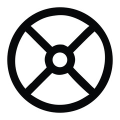 Obraz premium A metal automobile disc with a peace symbol design is on a white background