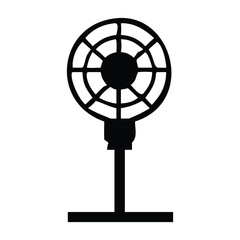 Obraz premium Black electric fan isolated vector illustration