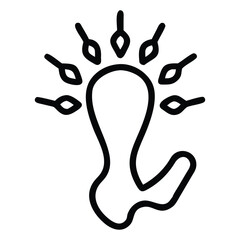 Obraz premium Footprint on white background vector illustration