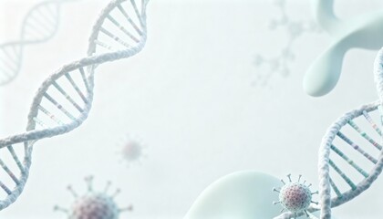 DNA and Virus Abstract Medical Background with Space for Text Depicting Healthcare Innovation