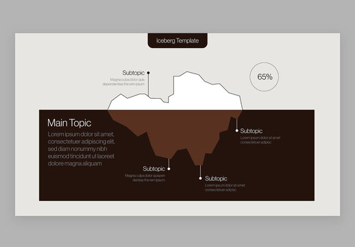 Minimalist Iceberg Infographic Template