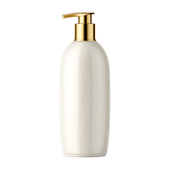 Fototapeta premium Blank cosmetic dispenser pump bottle with white lotion for clean beauty care