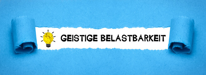 Geistige Belastbarkeit	
