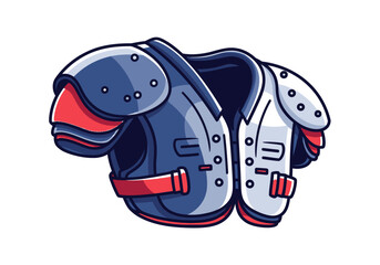 American Football Shoulder Pads Illustration
