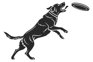 Energetic Dog Leaping to Catch Flying Disc 1.