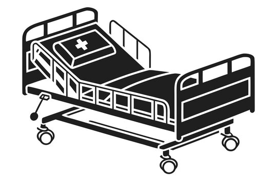 Hospital Bed Medical Equipment Icon.