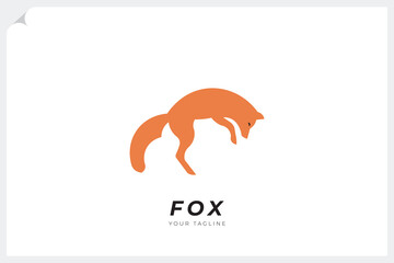 fox silhouette logo with simple design