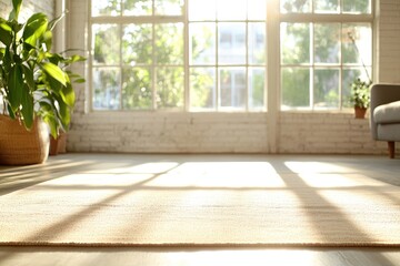 Sunny interior room with sunlight