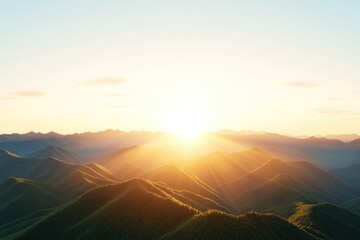 Sunrise over mountain range