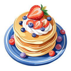 pancakes with strawberries