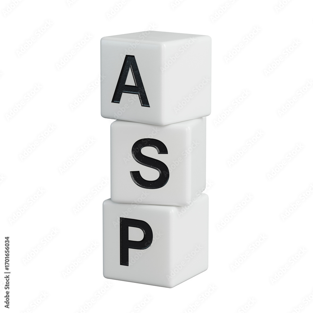 Poster asp sign on the wooden elements.business concept.close up of wooden elements,business concept.suppor
