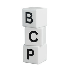 wooden elements with bcp text. Financial, marketing.close up of wooden elements,Business Concept.Supports PNG files with transparent backgrounds.